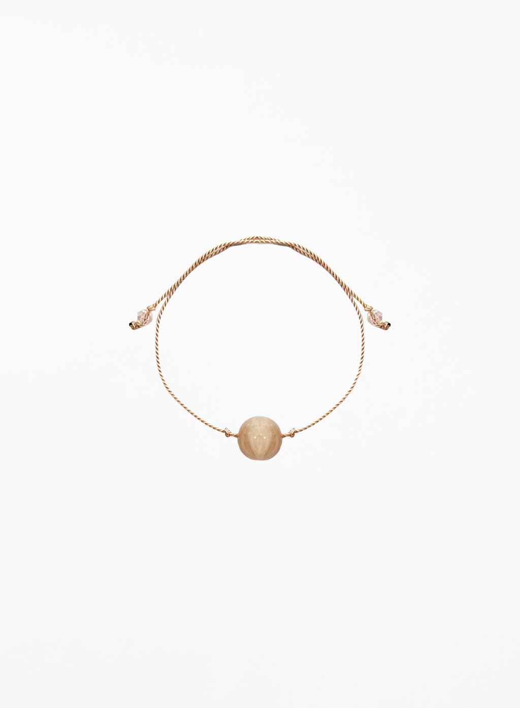 rose quartz pink silk cord bracelet