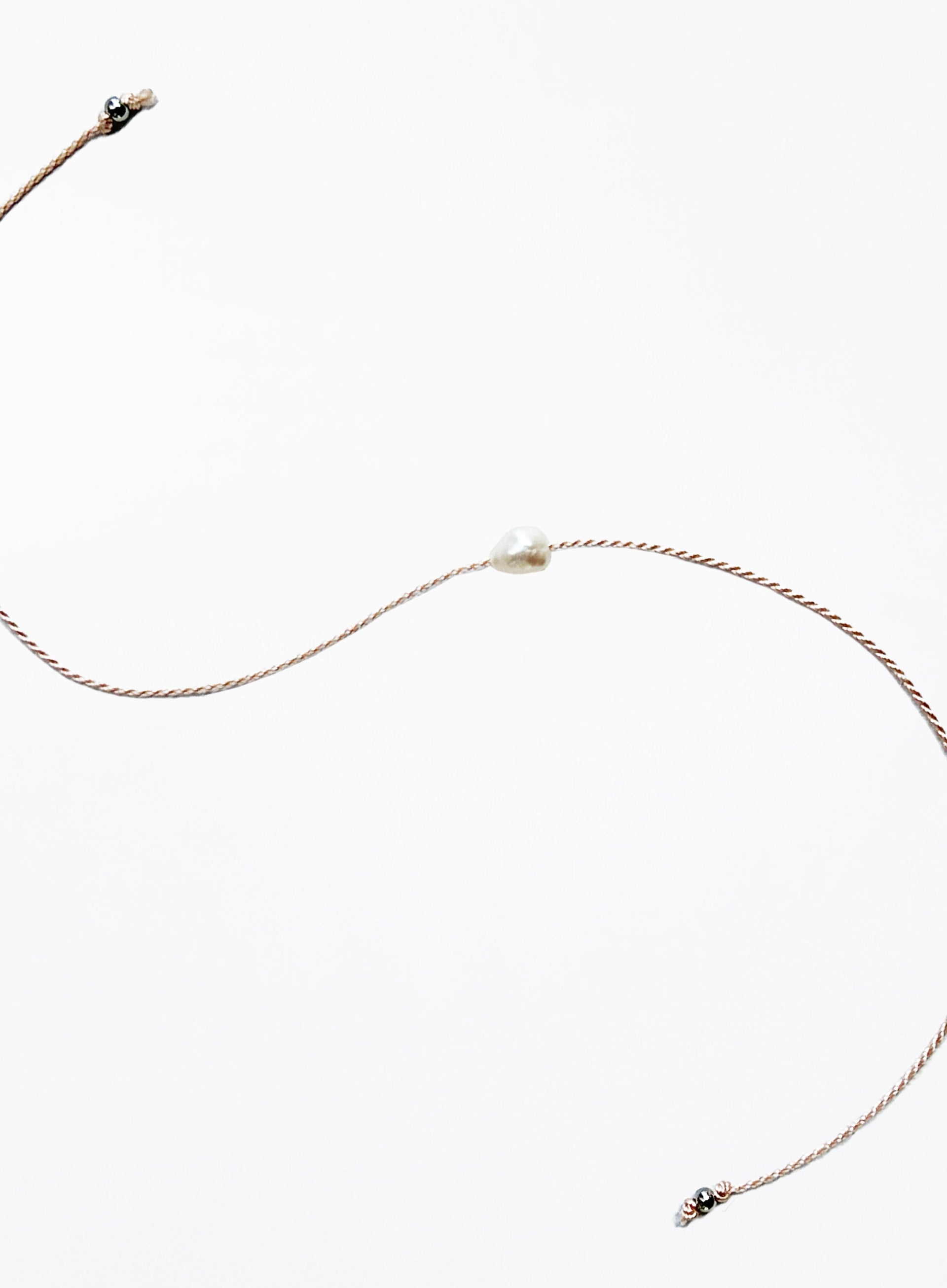 Bey Petite Pearl Petal Silk Cord Bracelet