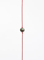 pearl red silk cord bracelet