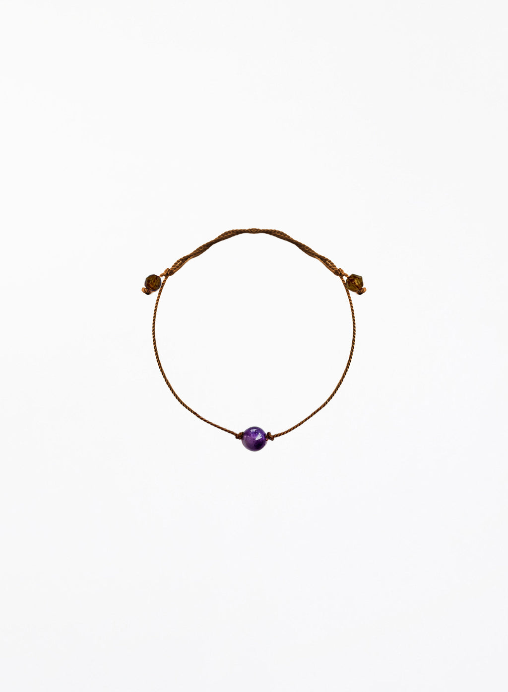 amethyst silk cord bracelet