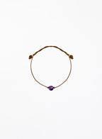 amethyst silk cord bracelet