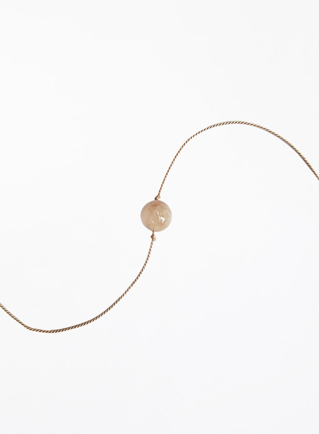 rose quartz pink silk cord bracelet