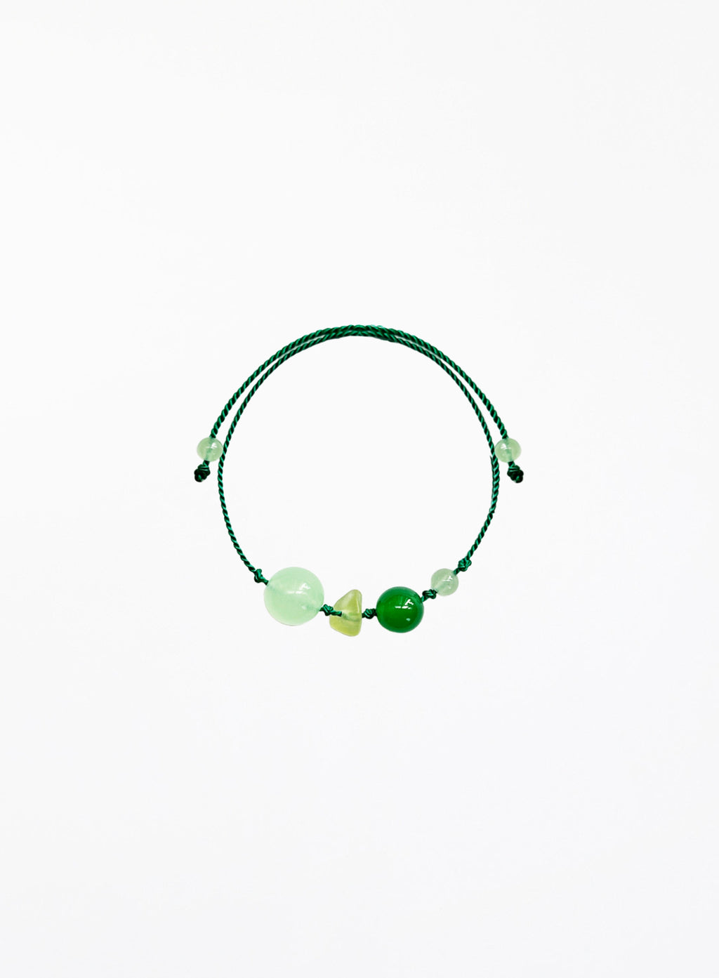 green silk cord bracelet