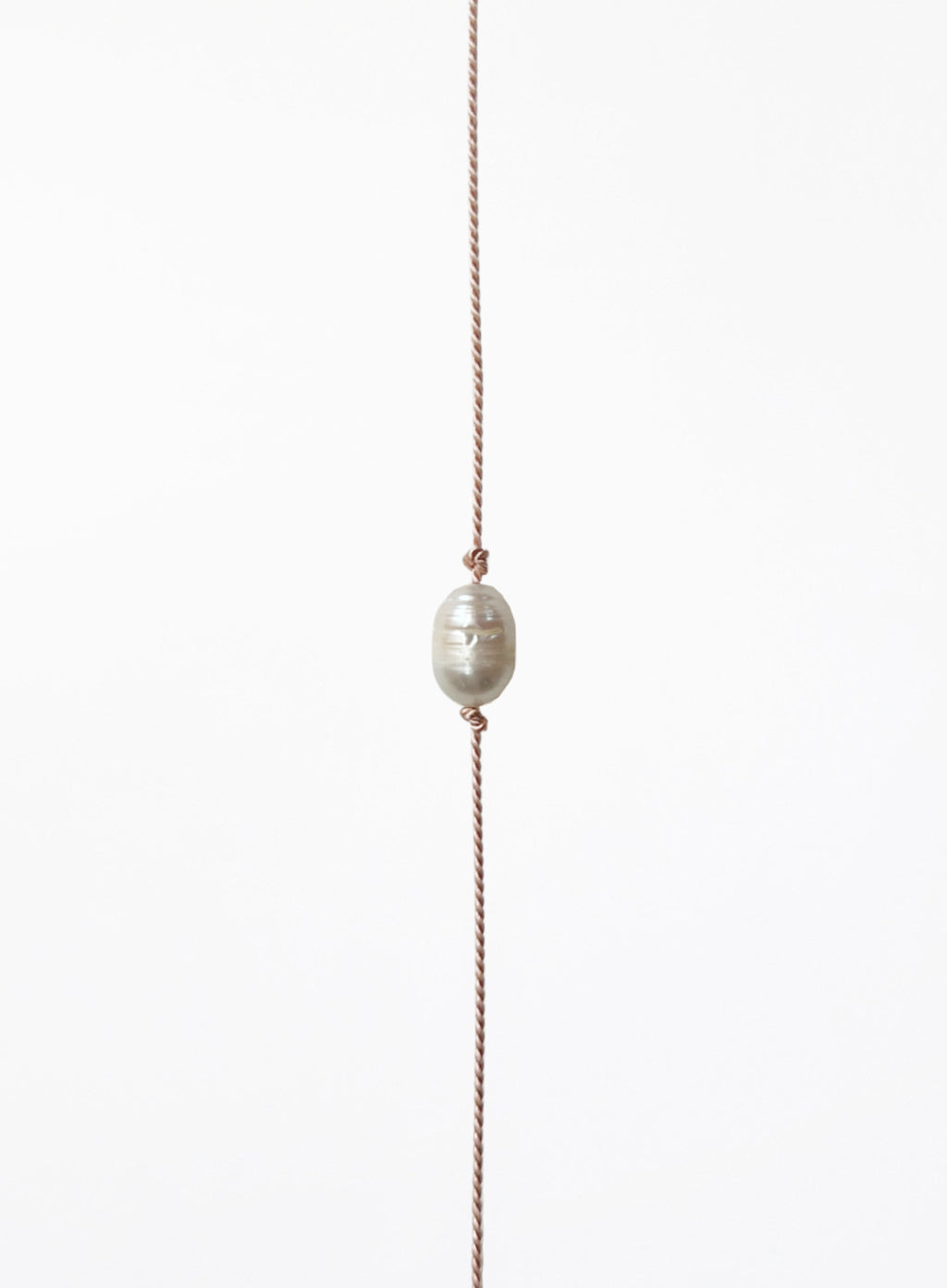 pearl pink silk cord bracelet