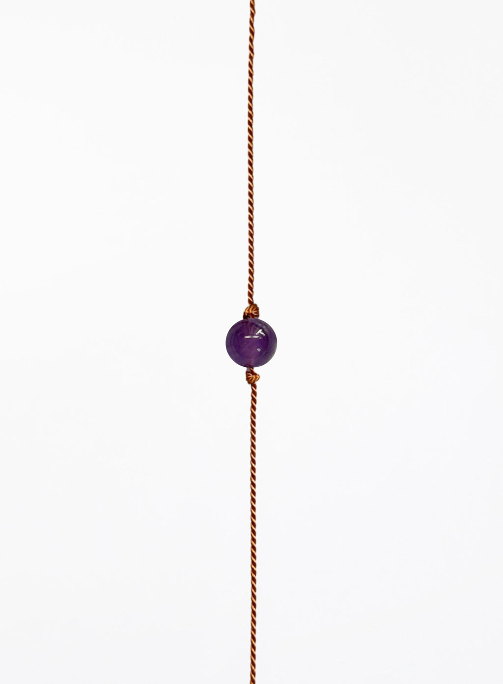 amethyst silk cord bracelet