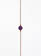 amethyst silk cord bracelet