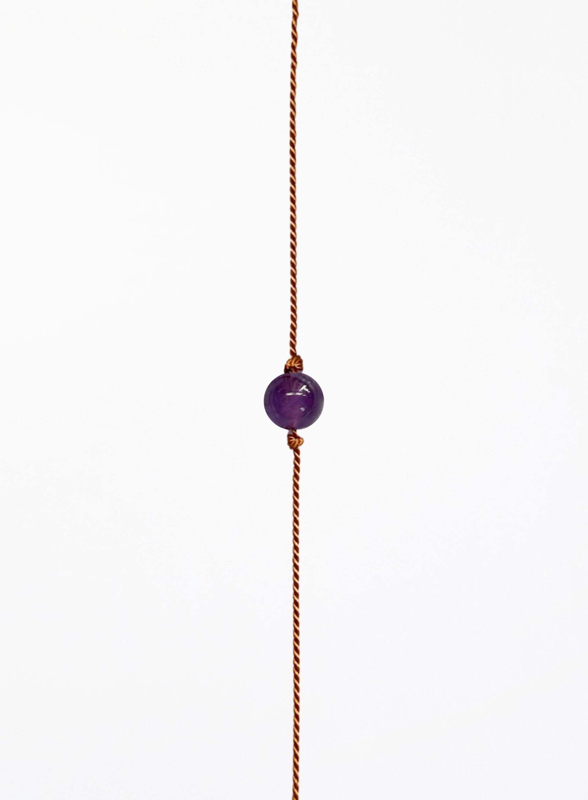 amethyst silk cord bracelet