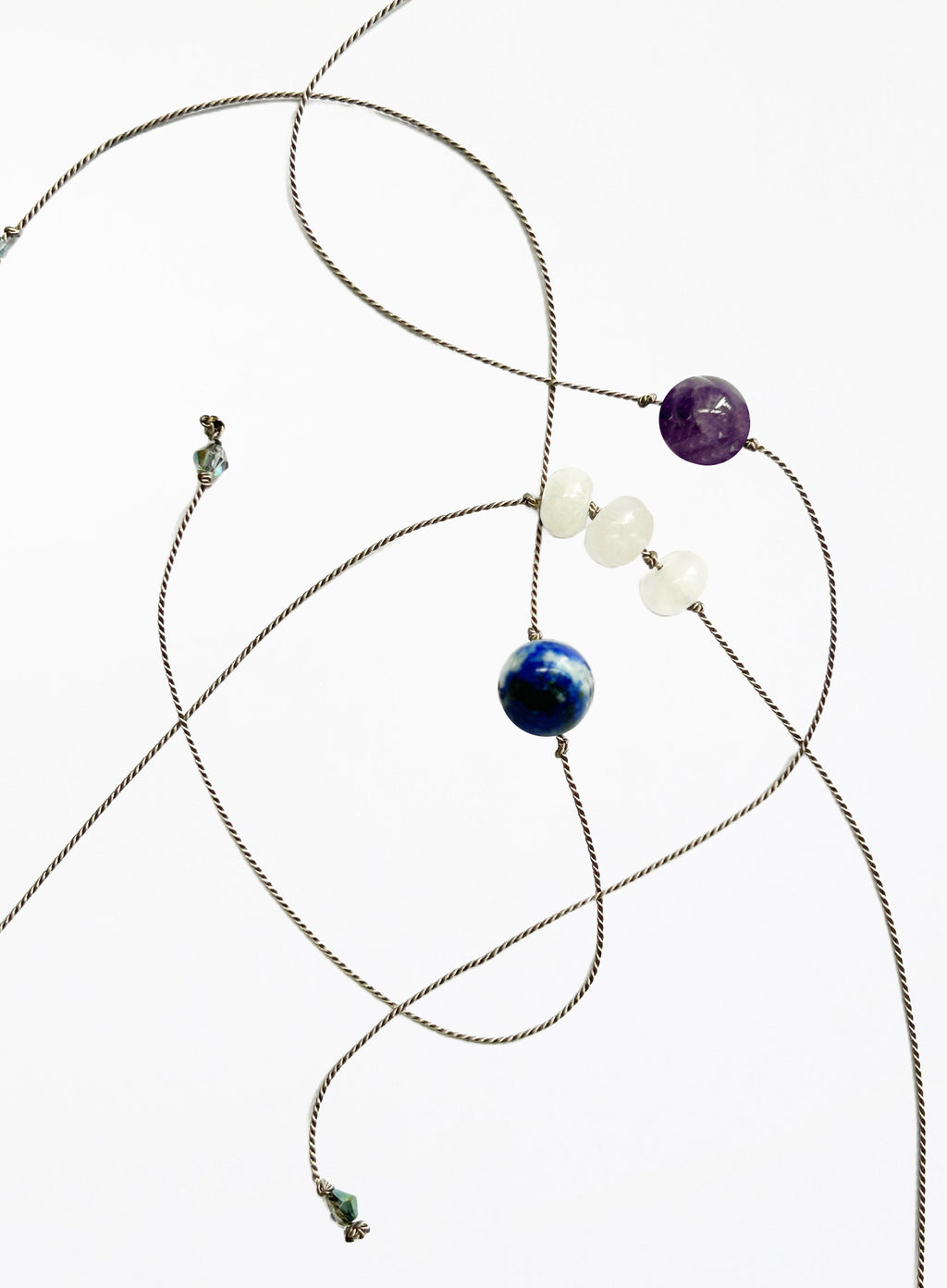 Gris Amethyst Silk Cord Bracelet