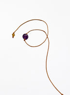 amethyst silk cord bracelet