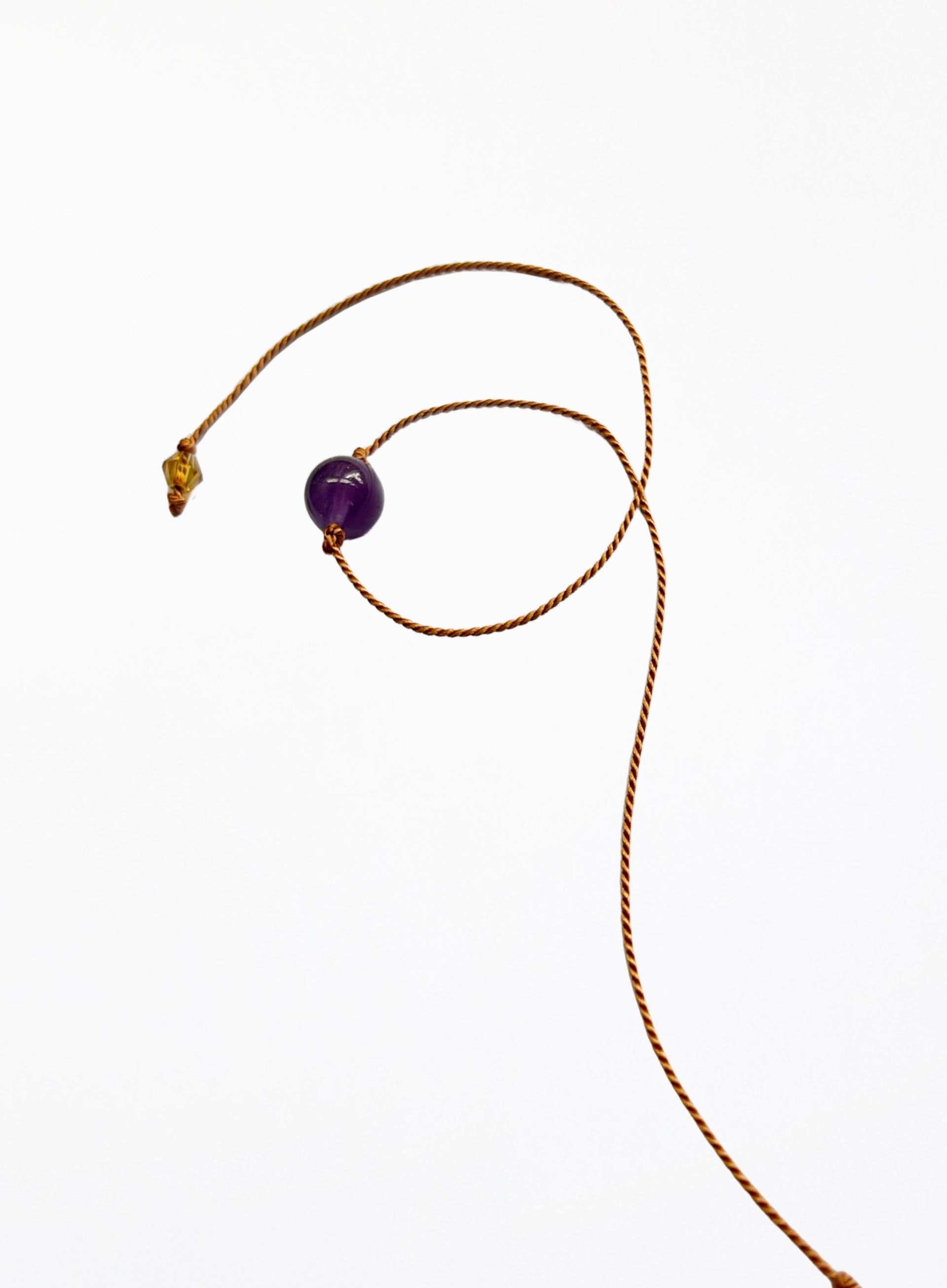 amethyst silk cord bracelet