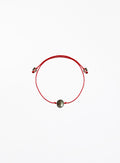 pearl red silk cord bracelet