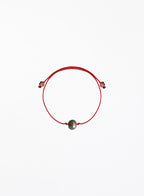 pearl red silk cord bracelet
