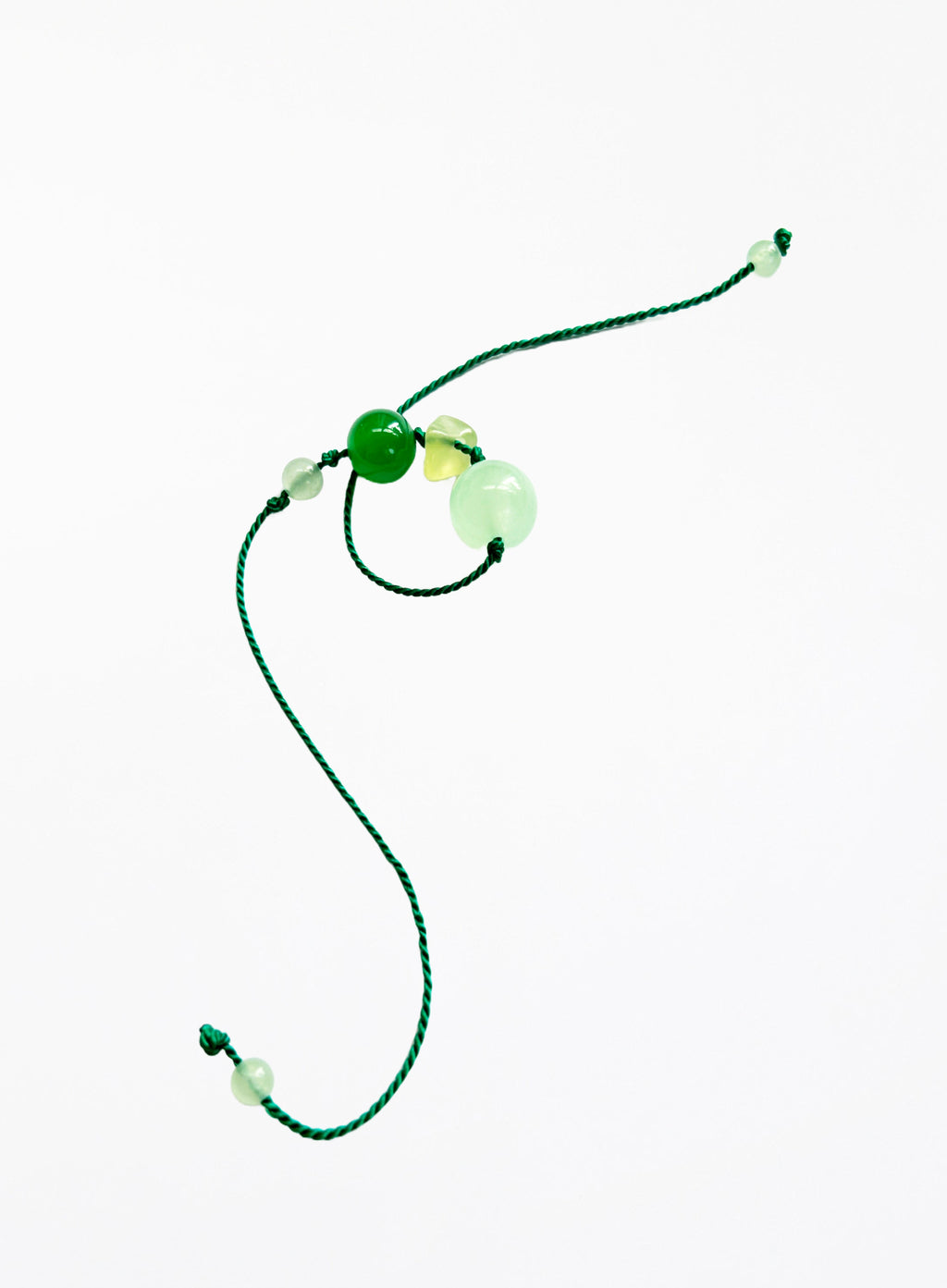 green silk cord bracelet