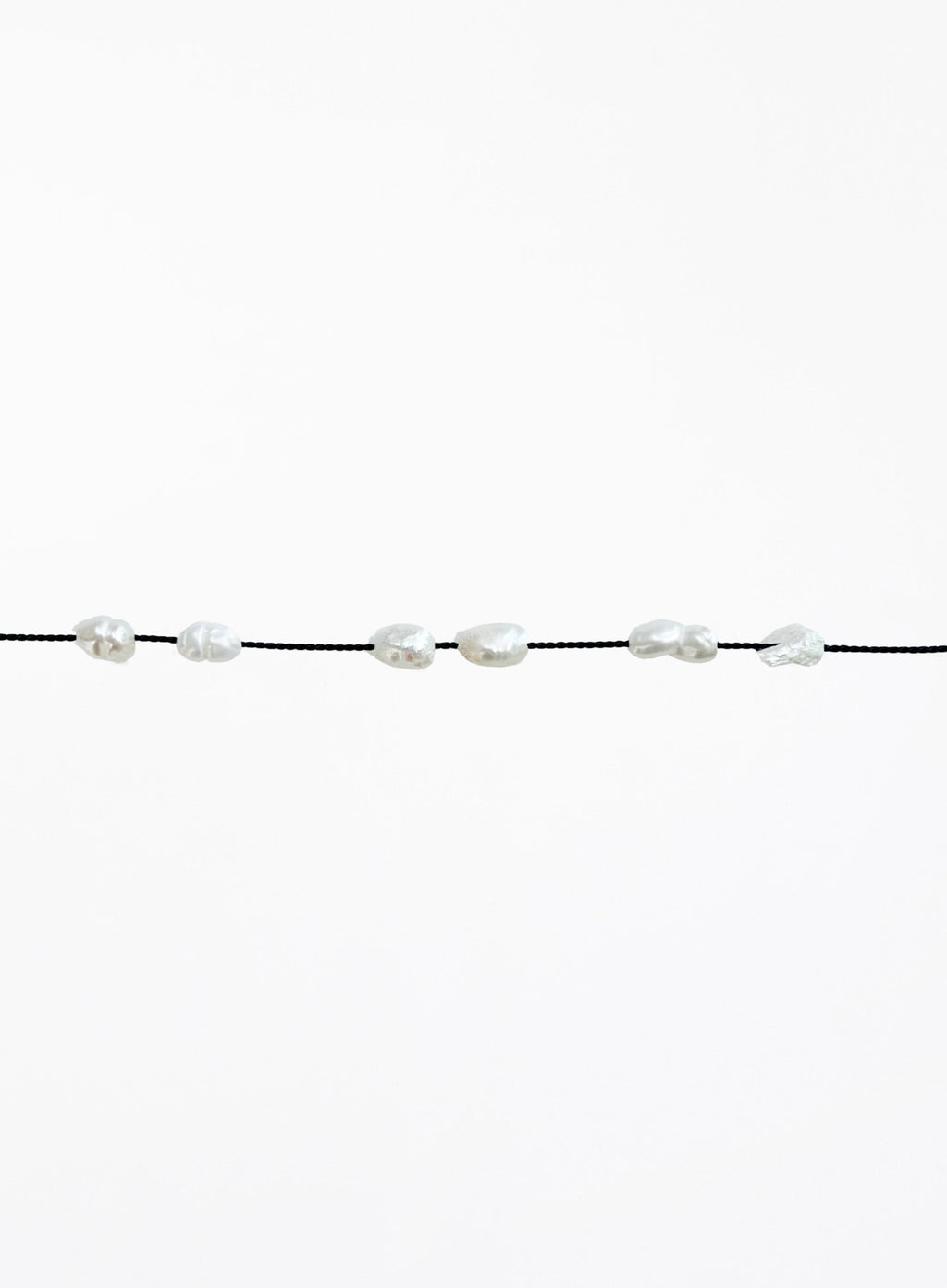 Baline Petite Pearls Nero Silk Cord Bracelet