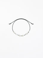 Baline Petite Pearls Nero Silk Cord Bracelet