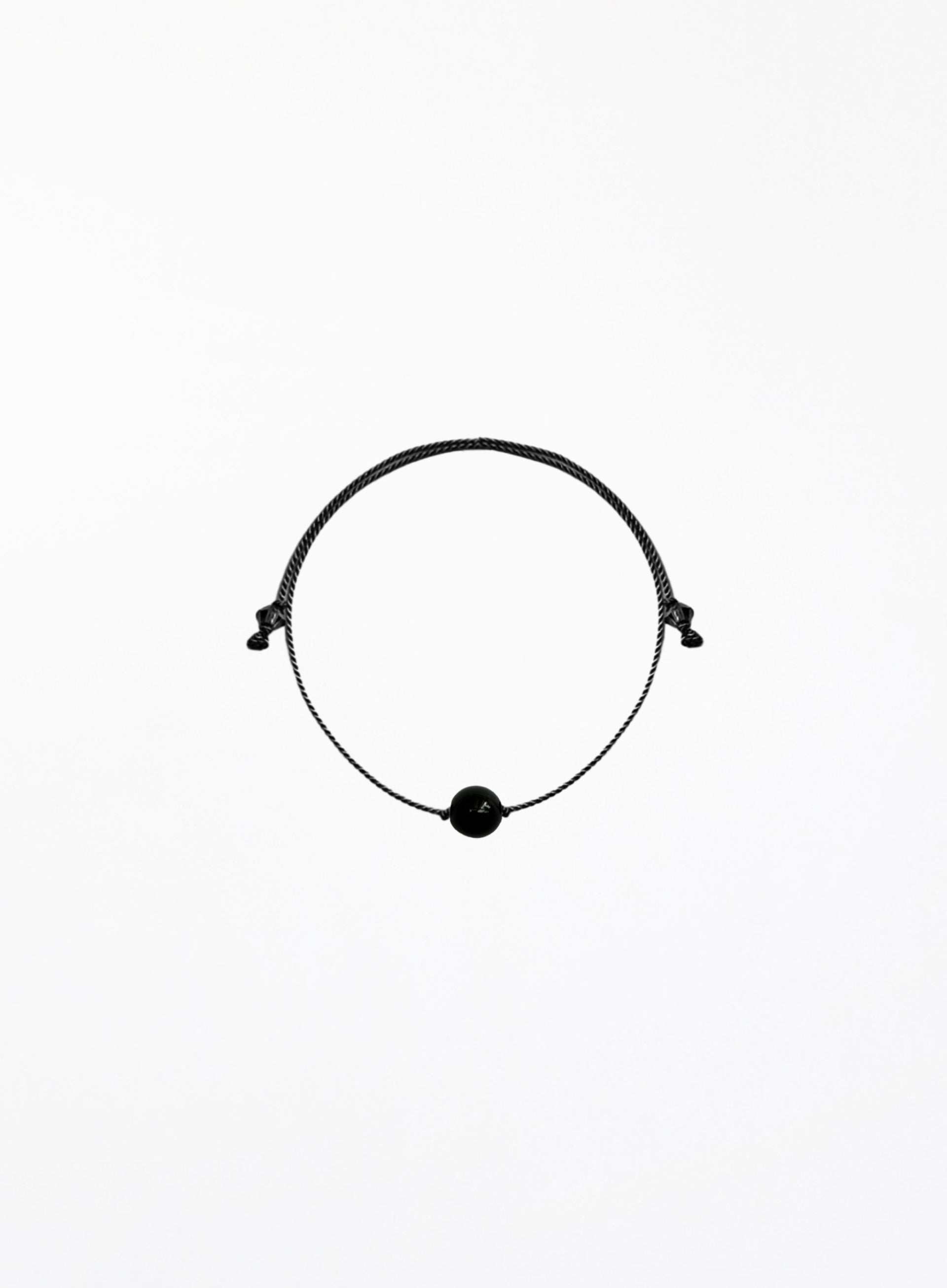 onyx silk cord bracelet