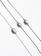 Grey Pearl  Silk Cord Bracelet