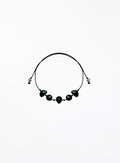 Black Pearls Silk Cord Bracelet