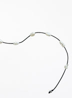 Baline Petite Pearls Nero Silk Cord Bracelet