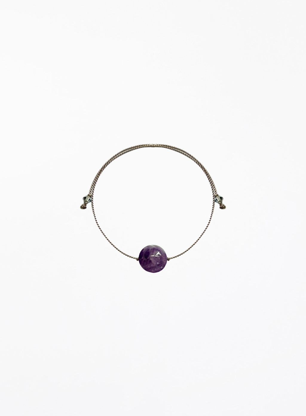 amethyst silk cord bracelet