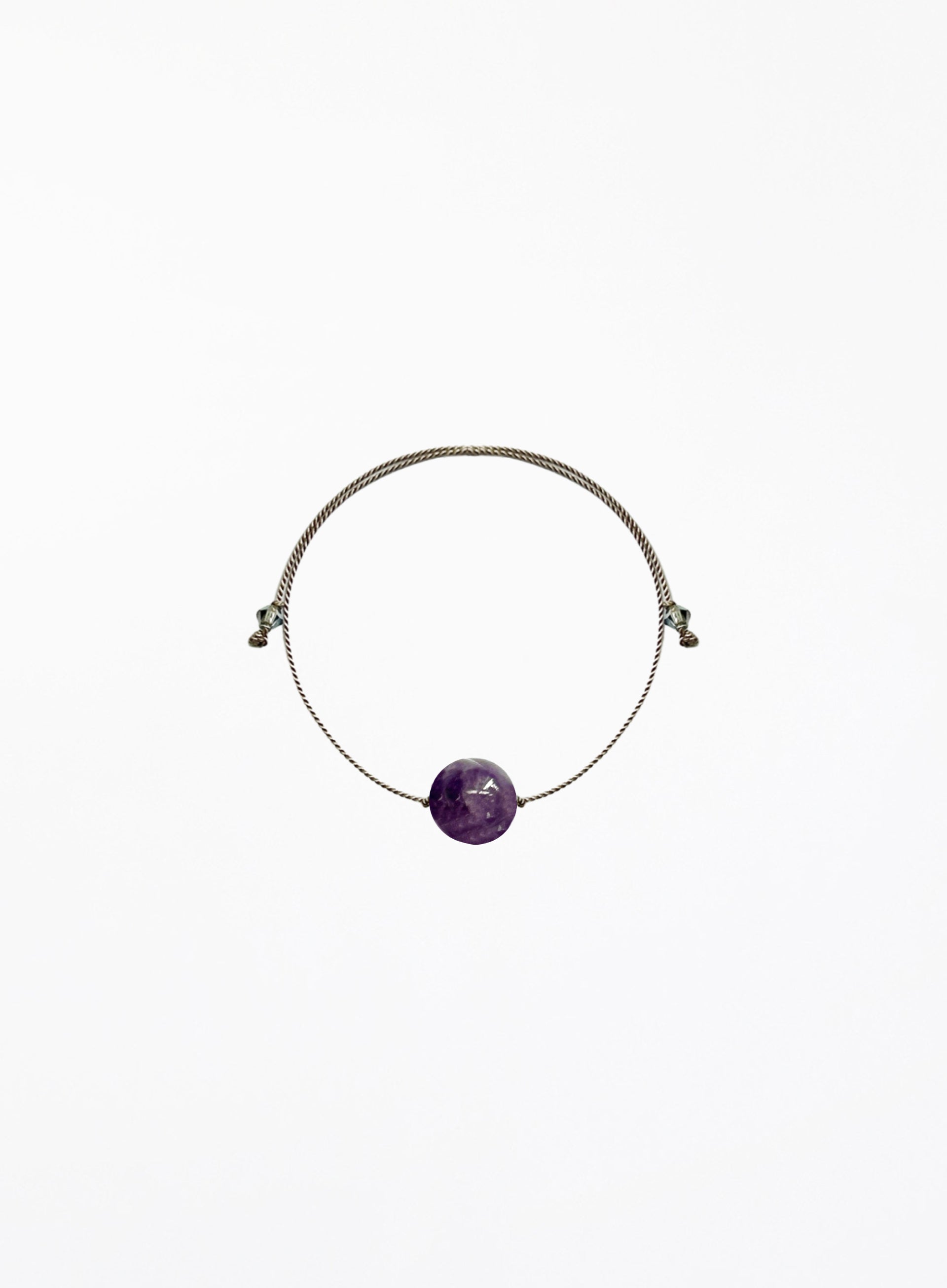 amethyst silk cord bracelet