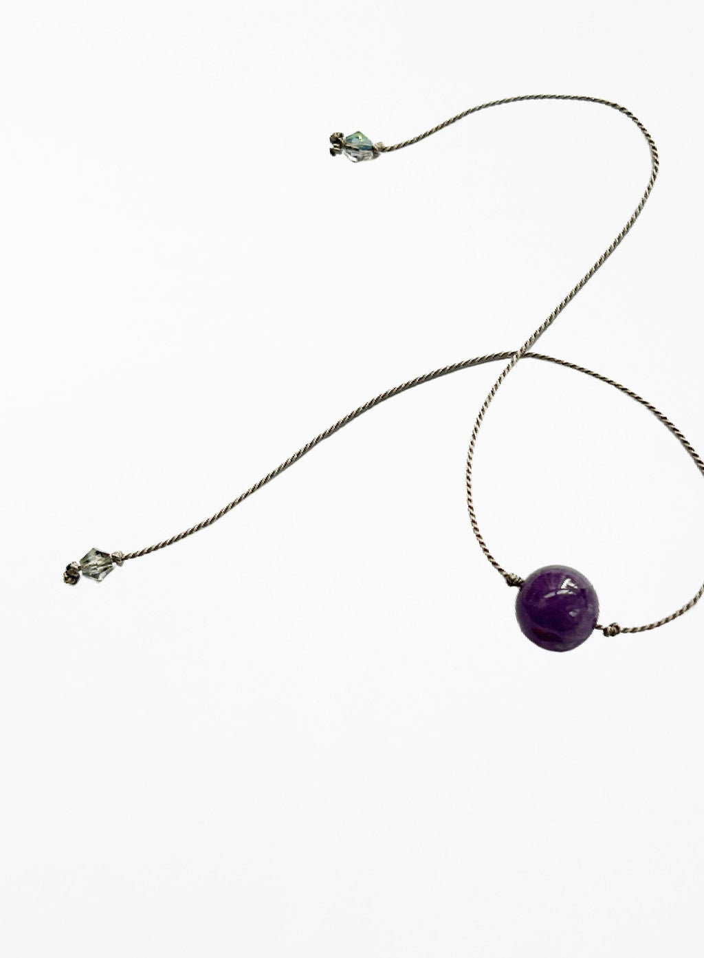 amethyst silk cord bracelet