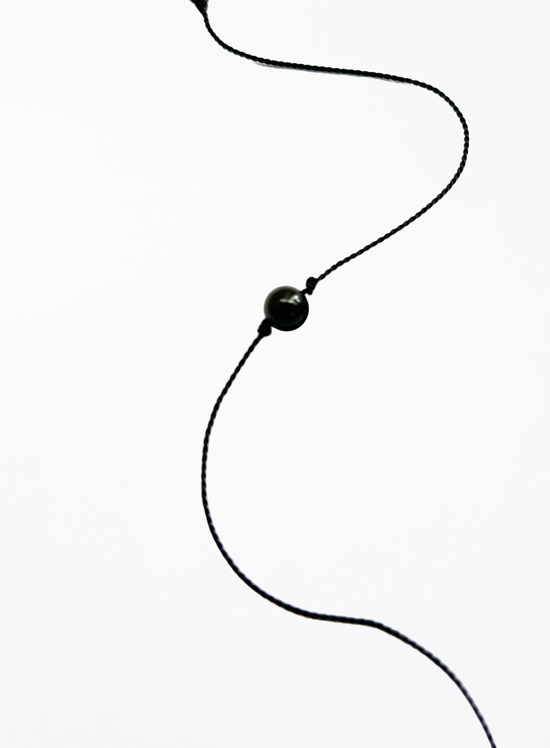 onyx silk cord bracelet