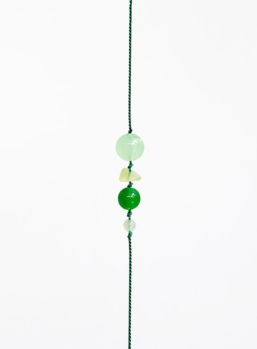 green silk cord bracelet