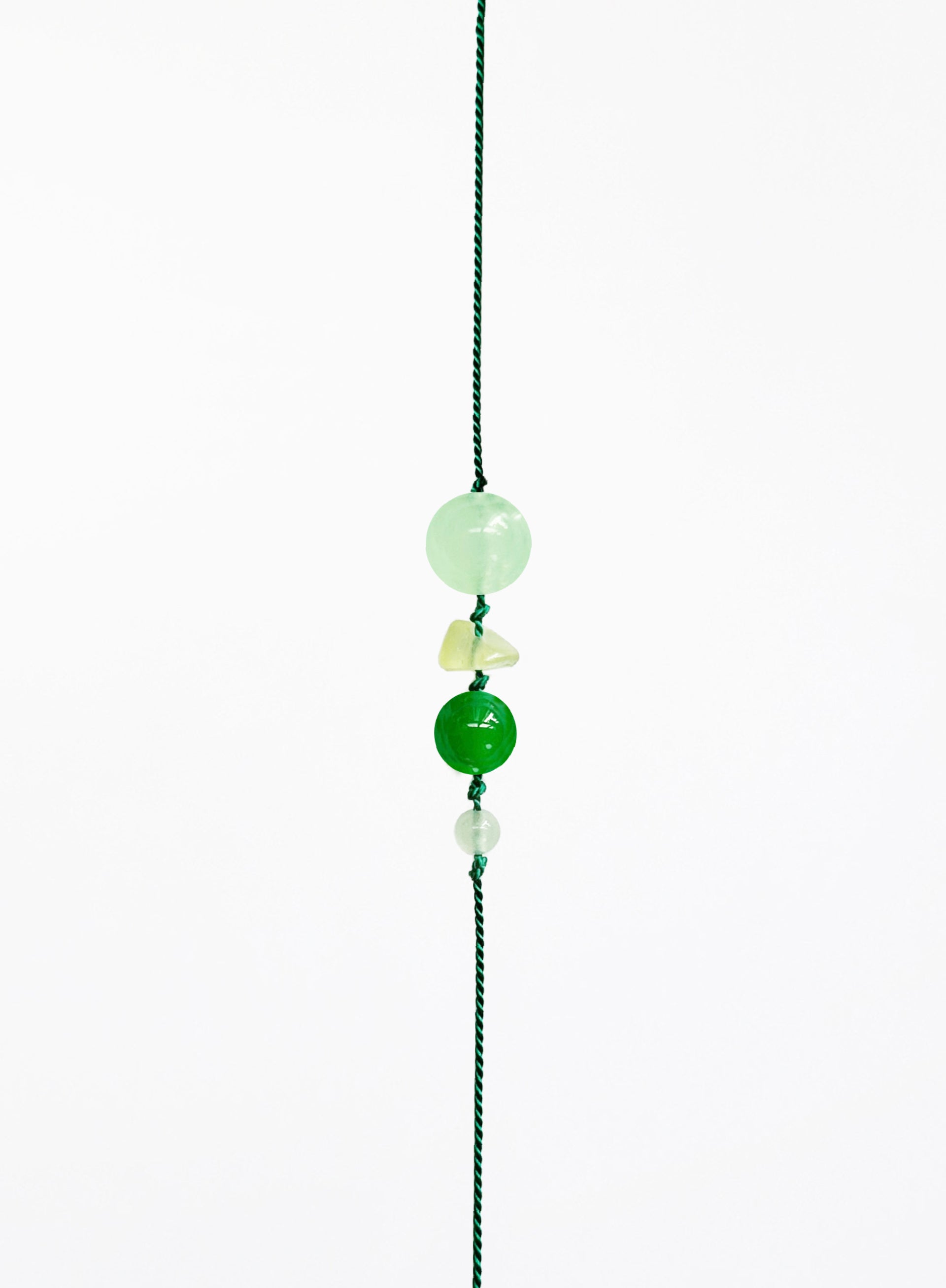 green silk cord bracelet