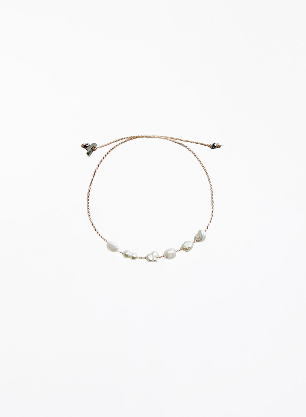 Pearl bracelet on a white background