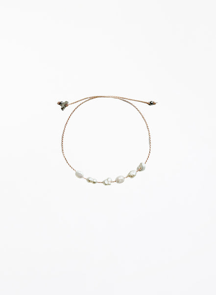 Pearl bracelet on a white background
