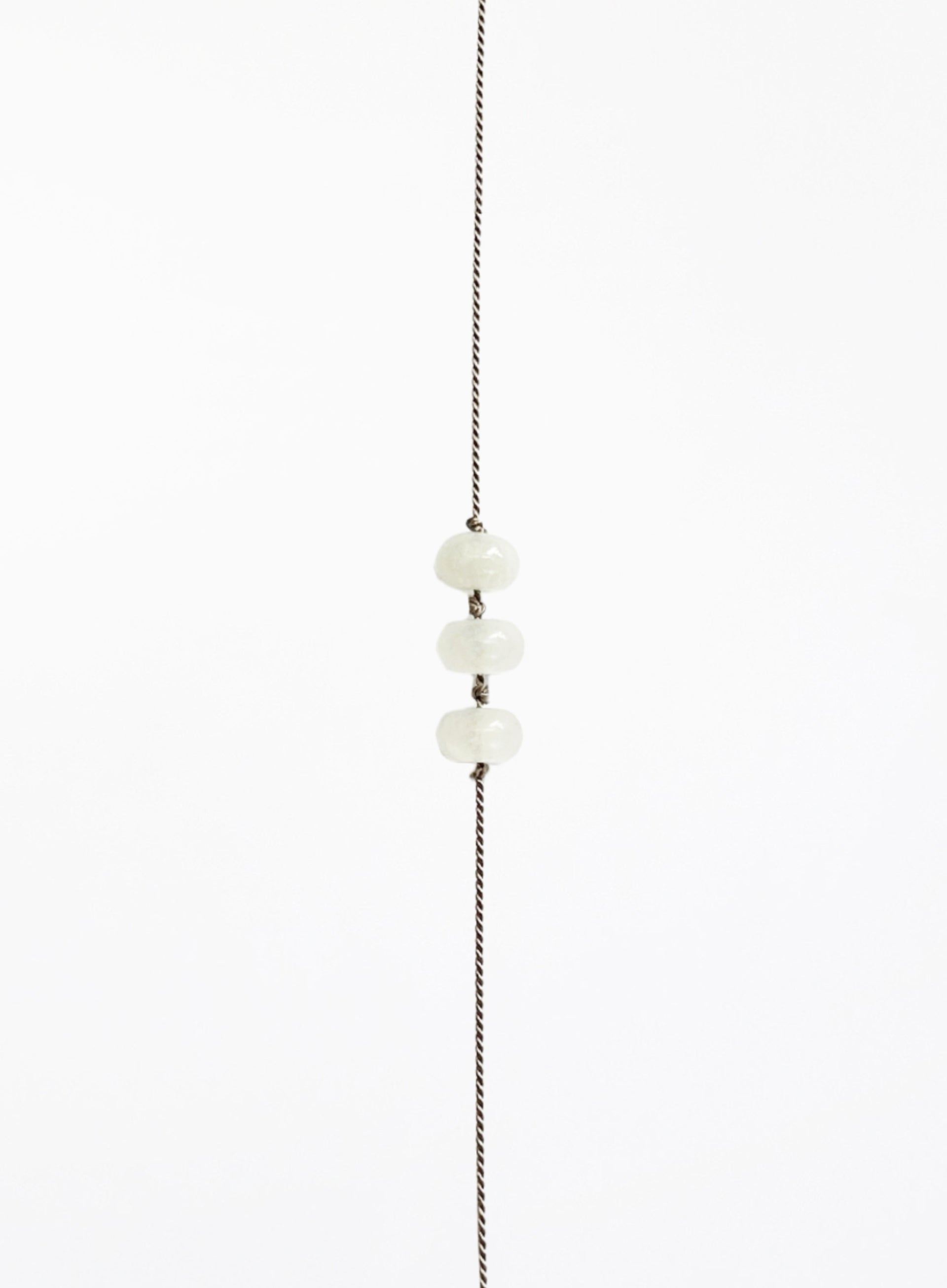 white jade silk cord bracelet