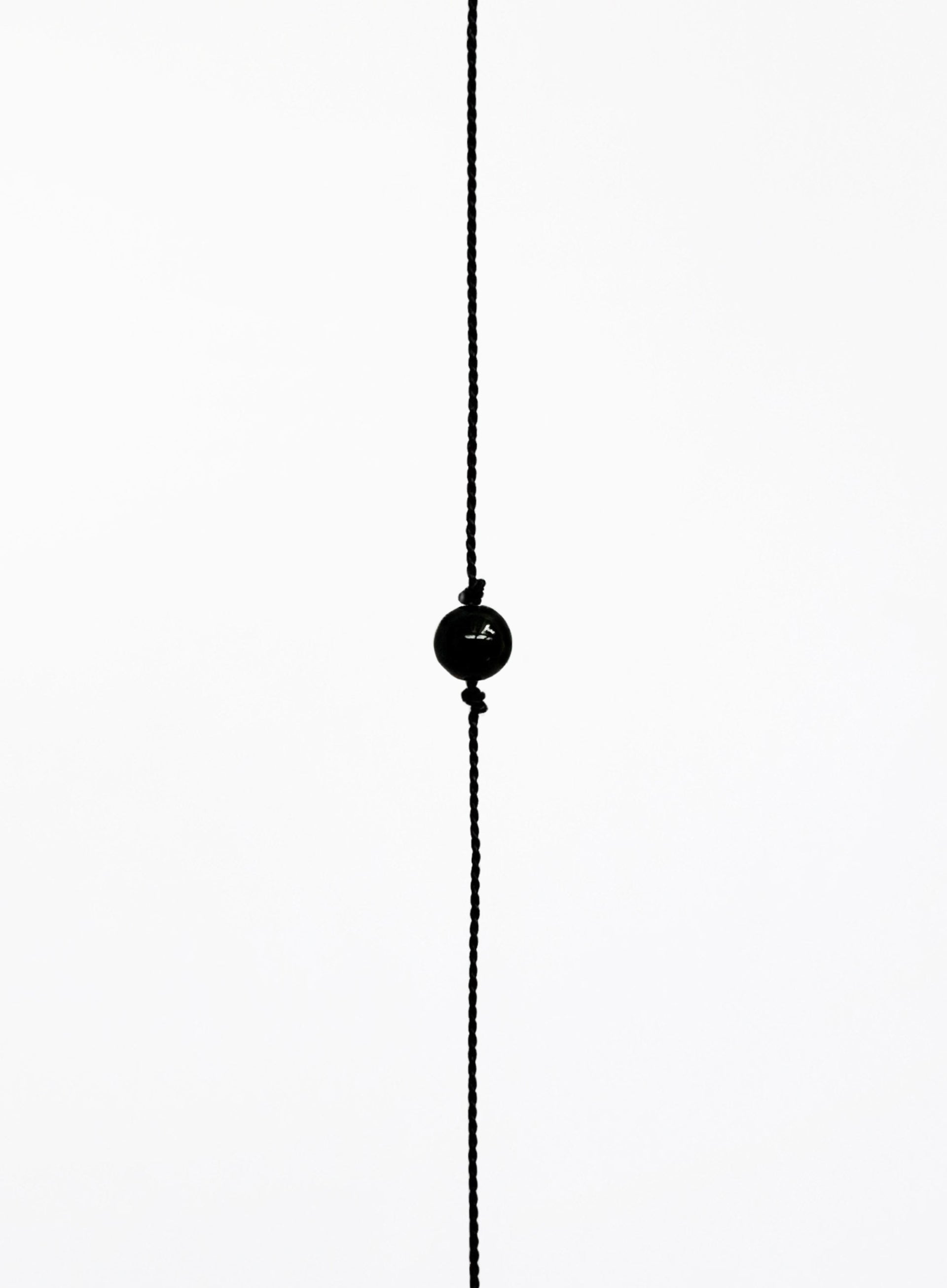 onyx silk cord bracelet