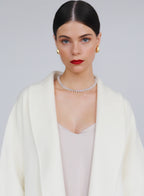white jade natural stones necklace