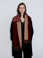 Hurley Houndstooth Scarf - Bordeaux