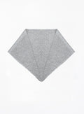 Grey triangular fabric on a white background