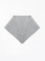 Grey triangular fabric on a white background