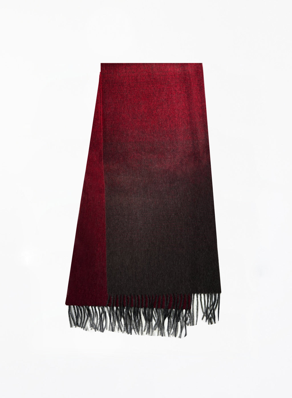 red ombre wool scarf