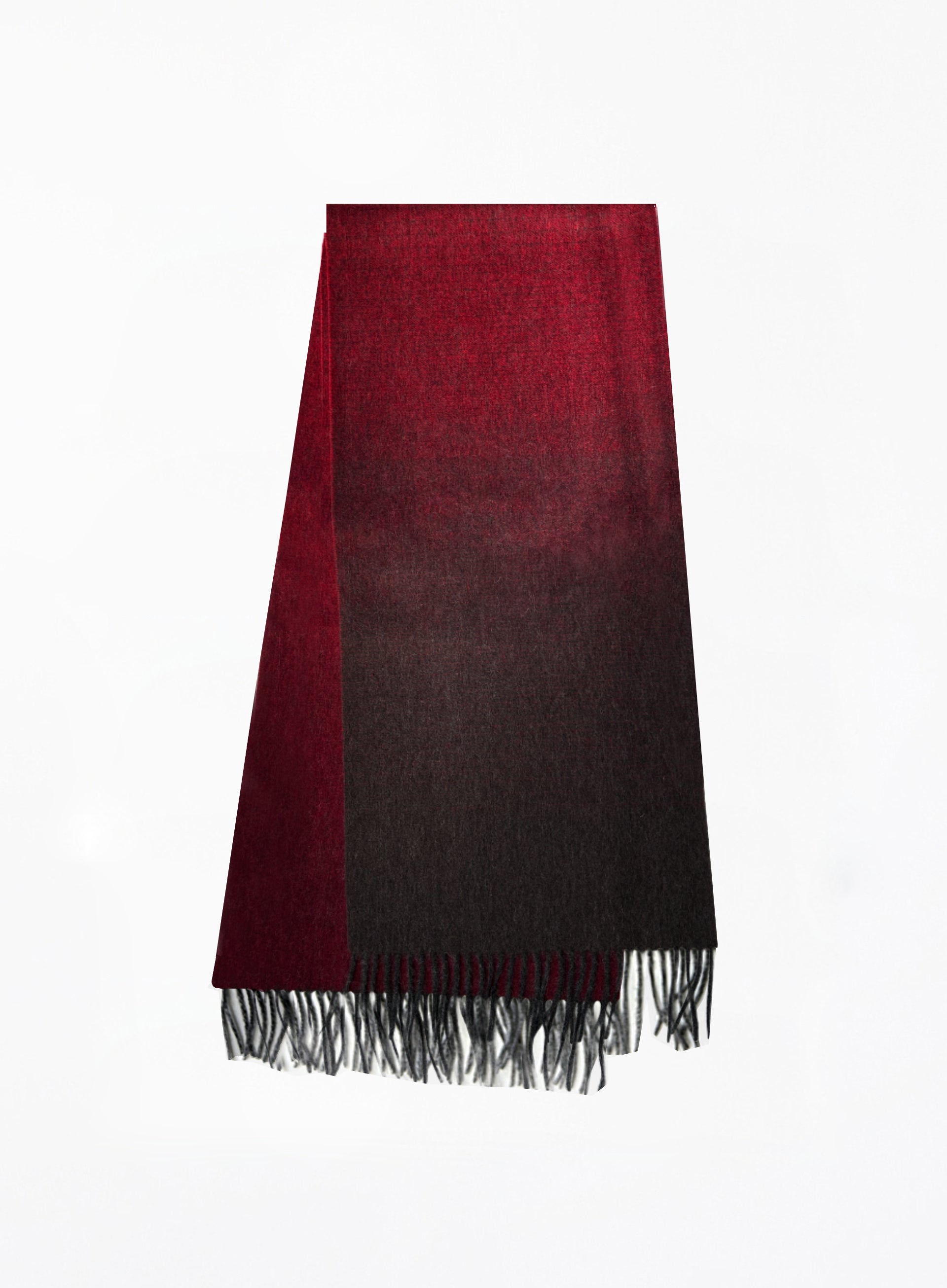 red ombre wool scarf