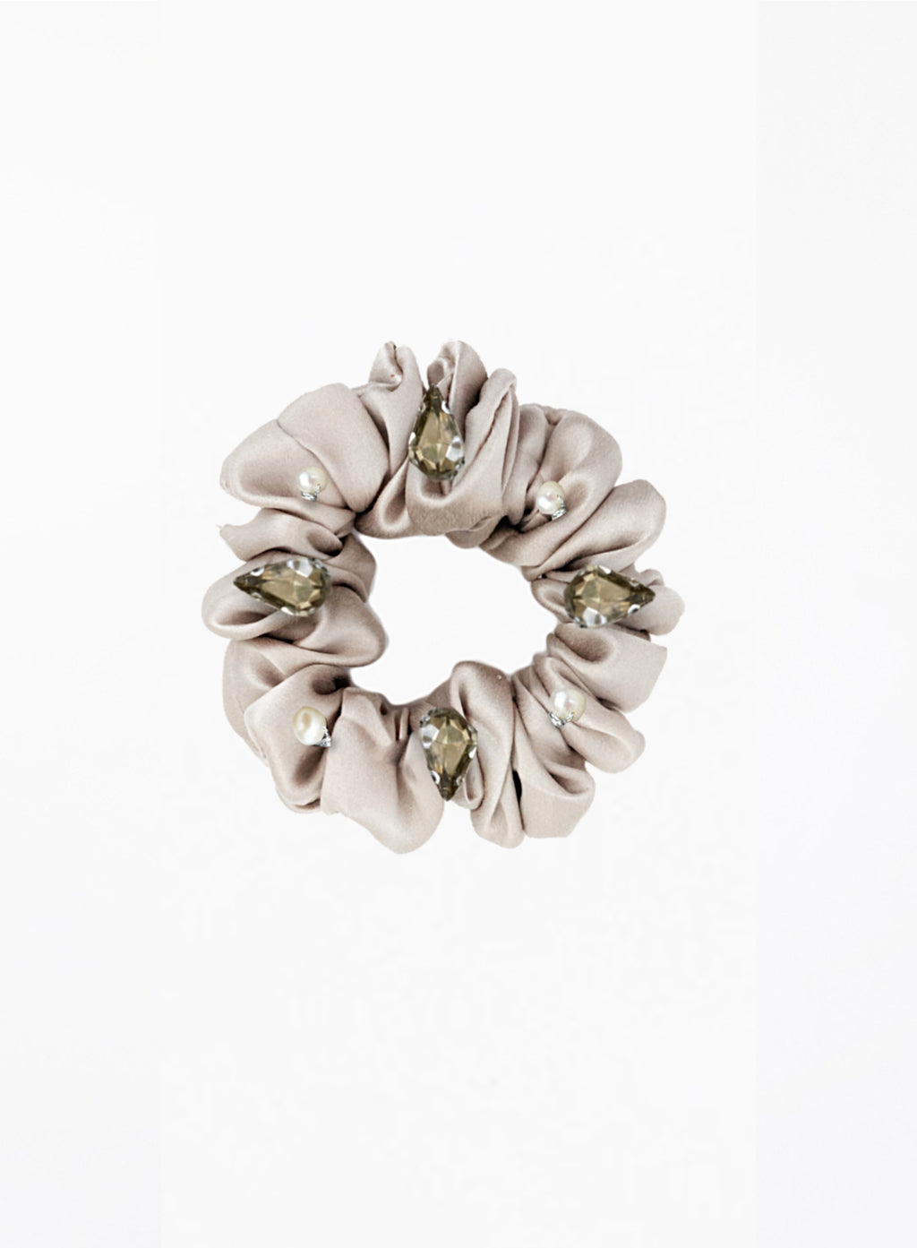 embellished  silk scrunchie
