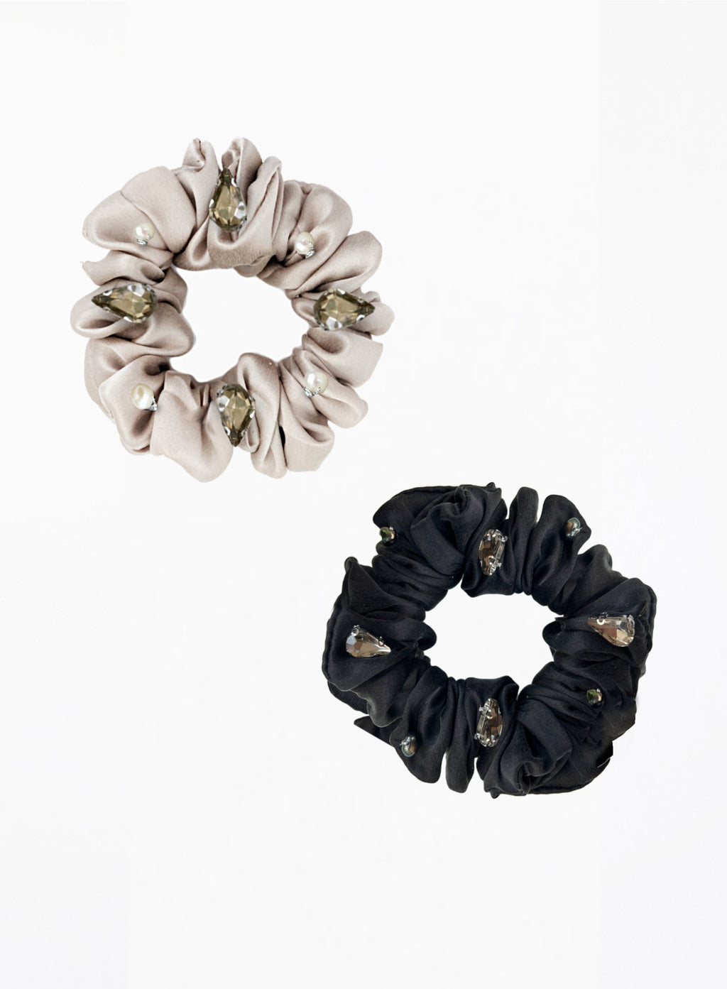 embellished  silk scrunchie