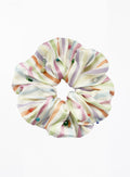 stripe oversize silk scrunchie