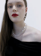 white jade natural stones necklace