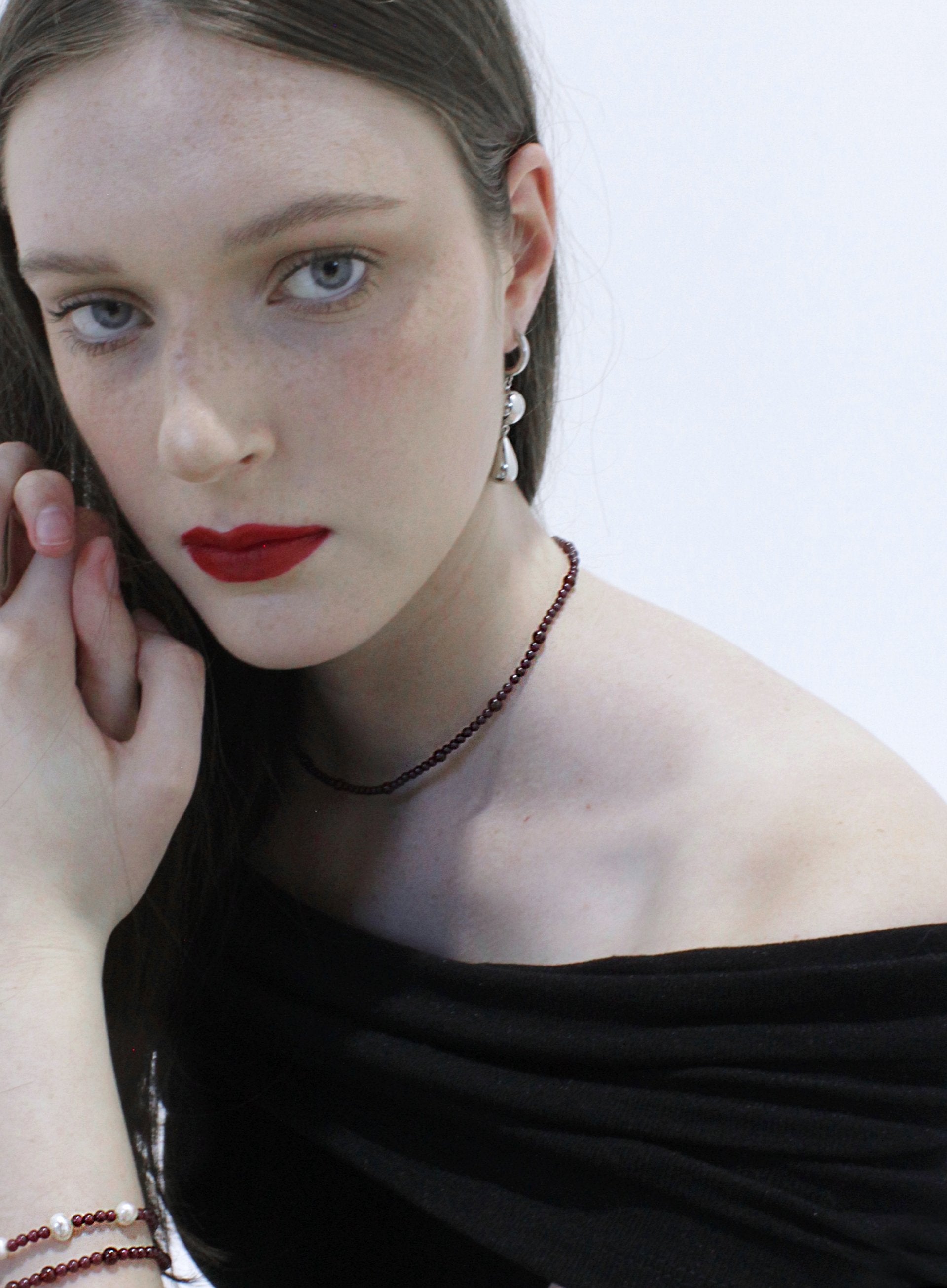 Baina Garnet Collar Necklace