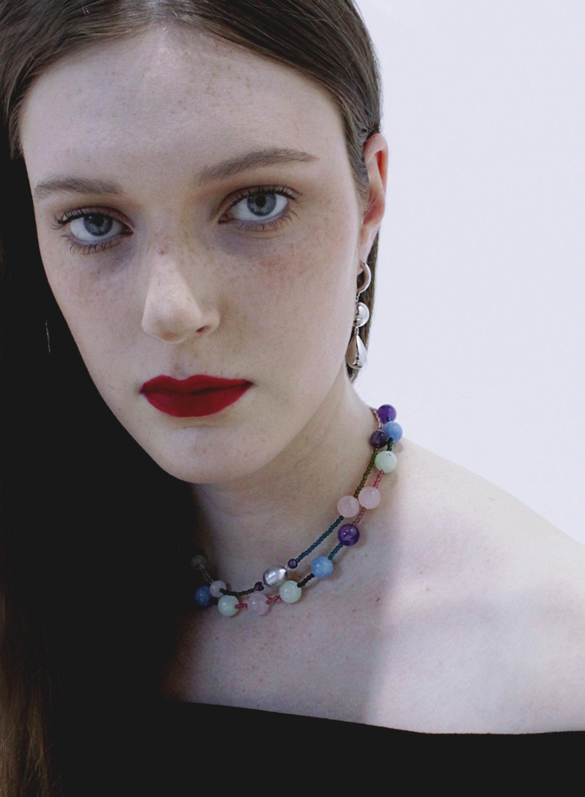 natural stones beaded necklace