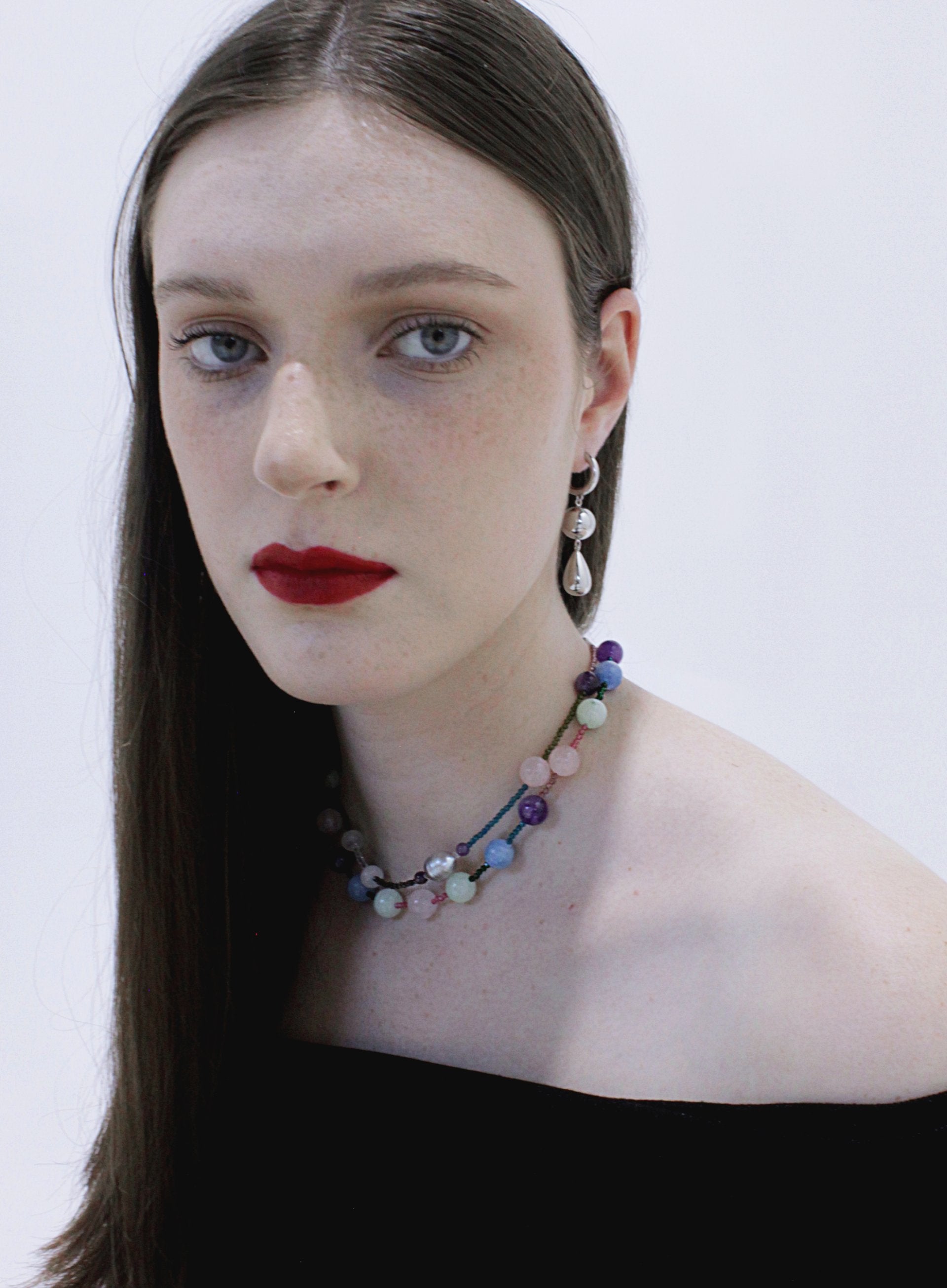 natural stones beaded necklace