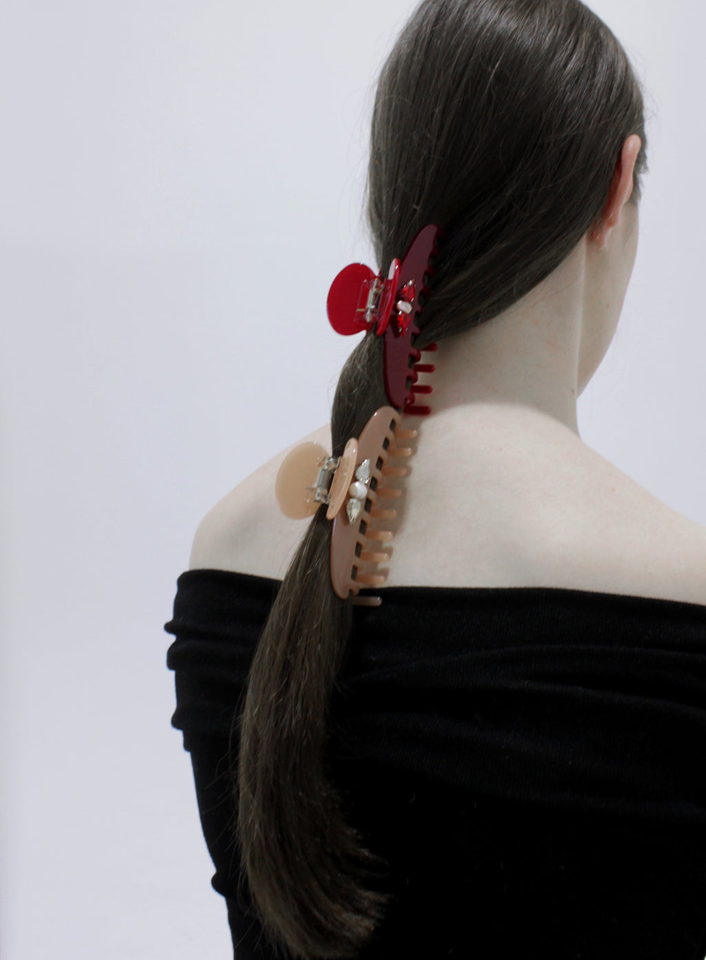 Acetate Hair Claw Peach