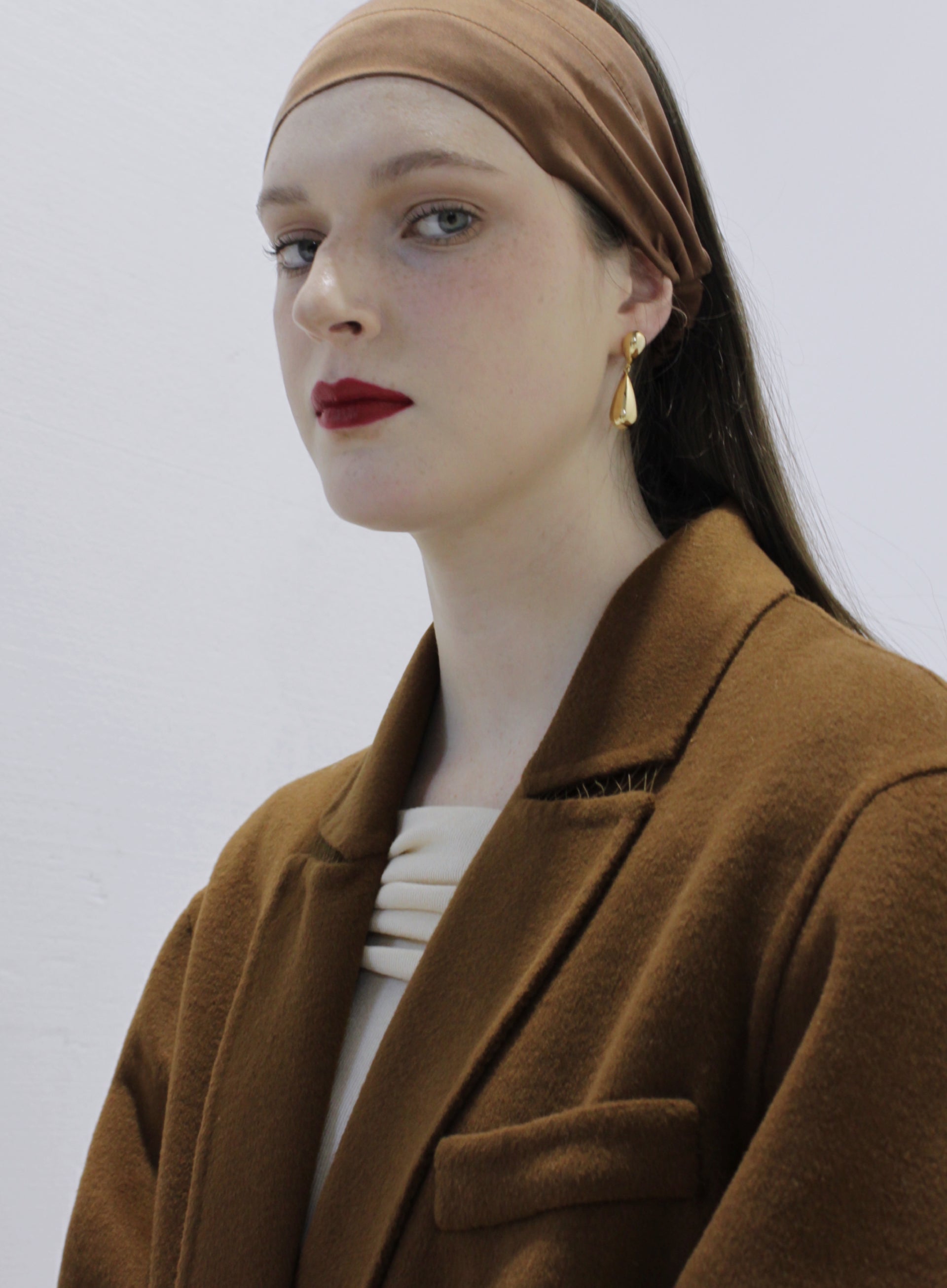 Brown Silk Headwrap Headband