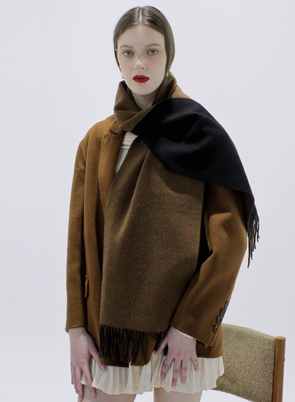 double face wool scarf