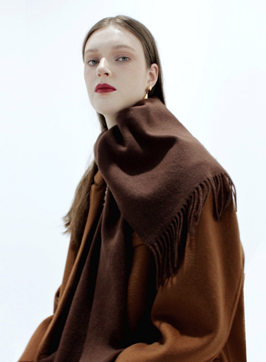 brown wool scarf